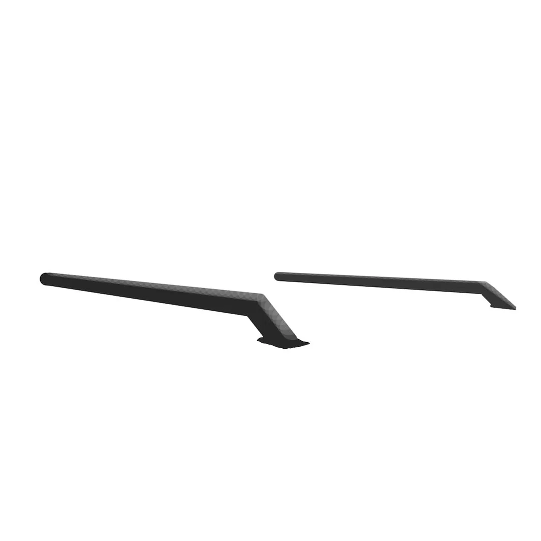 RK48208 – MAGNUM TRUCK Bed Side Rail, Direct Fit Stake Pocket Mount Powder Coated Matte Black Aluminum No Tie Down No...